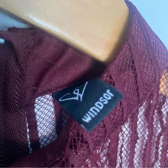 NEW Windsor lace plum crop top long sleeve - Picture 7 of 8